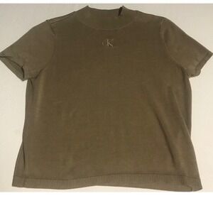 Calvin Klein Jeans Womens Size Medium Short Sleeve Sweater Shirt Y2K‎